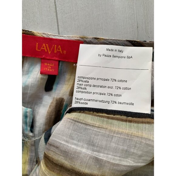 LAVIA Sempione Multicolored Tunic Top SZ 40 Made In Italy - Picture 10 of 11